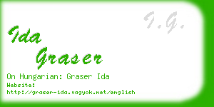 ida graser business card